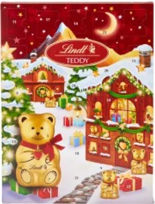 リンツテディ レッドナイト アドベントカレンダー 170g